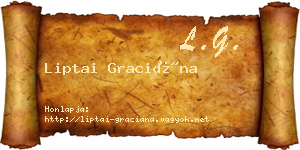 Liptai Graciána névjegykártya